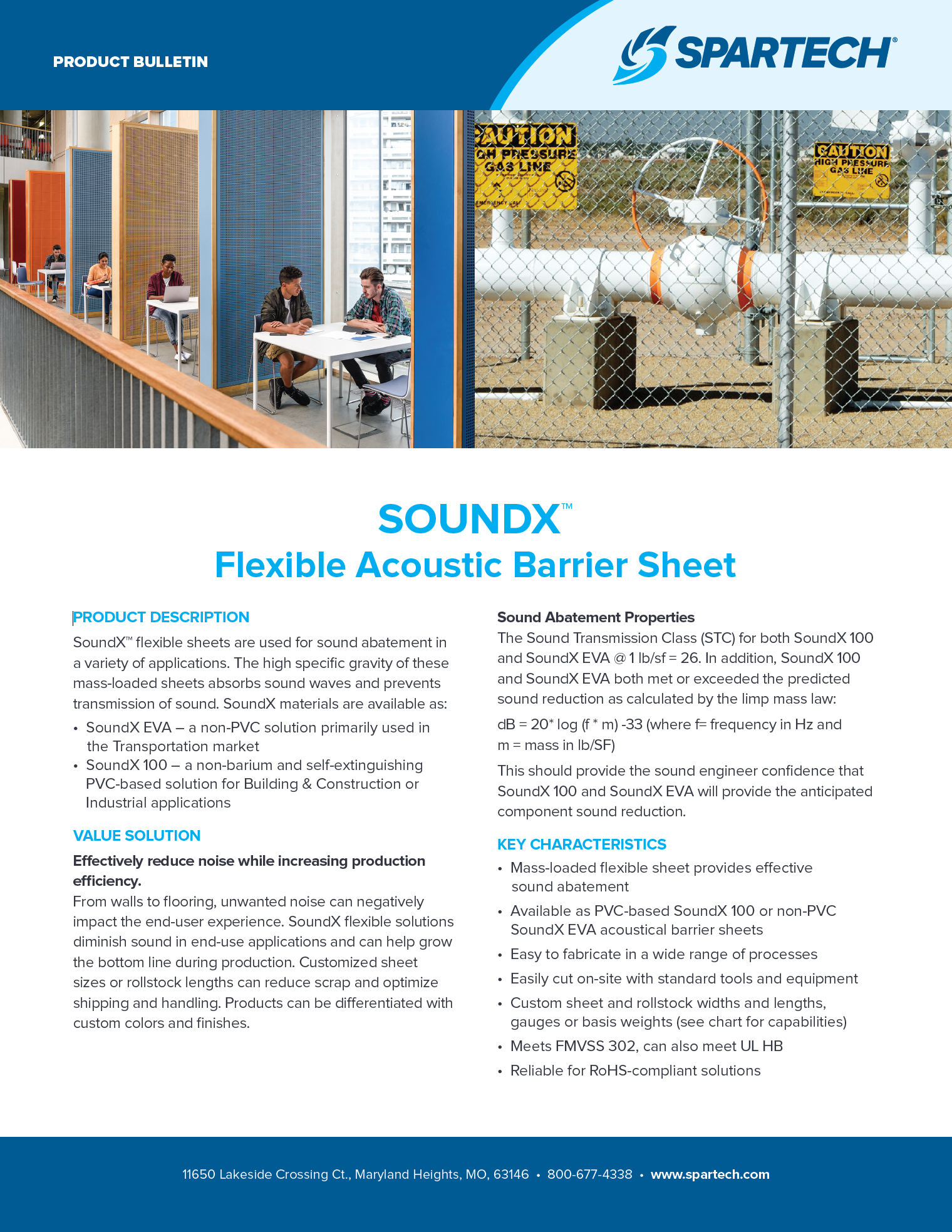 SPA201084 SoundX® Industrial Flexible Acoustic Barrier Sheet