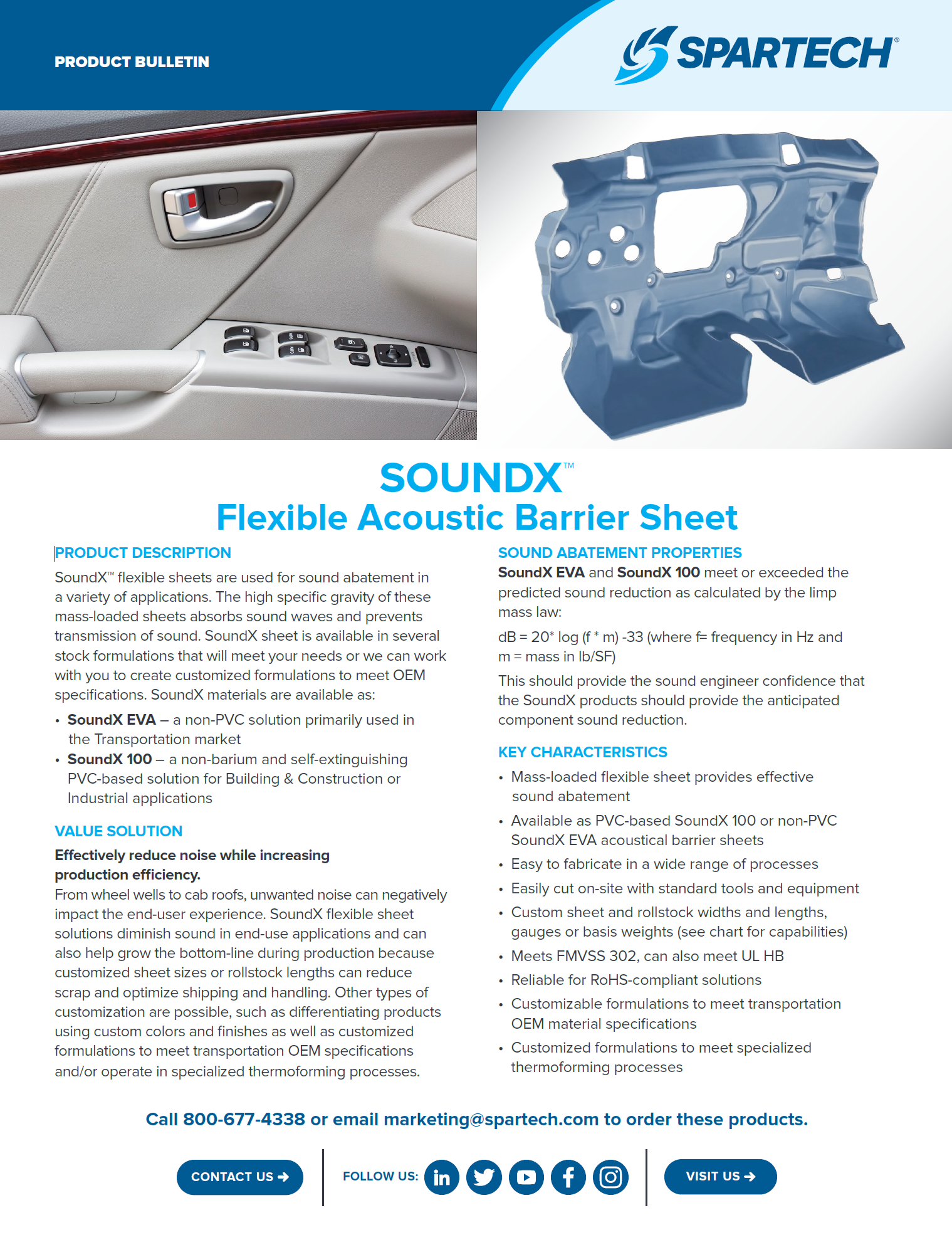 SPA201084 SoundX™ Flexible Acoustic Barrier Sheet