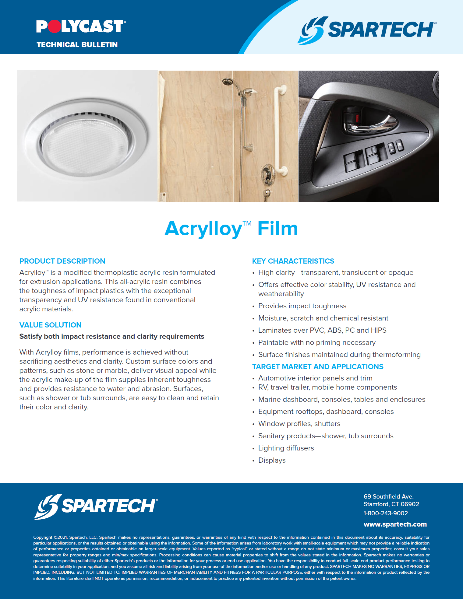 SPA211015 Polycast® Acrylloy Film
